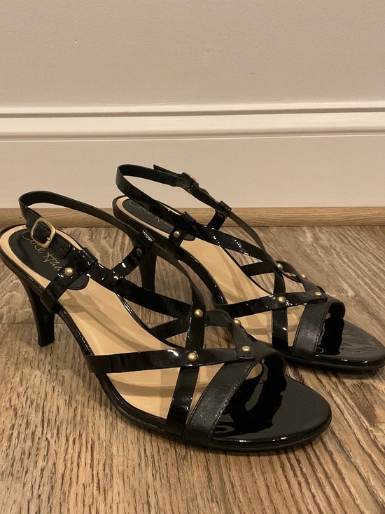 Cole Haan Shoes - Cole Haan Strappy black patent leather heels. Women’s size 7 - VGC